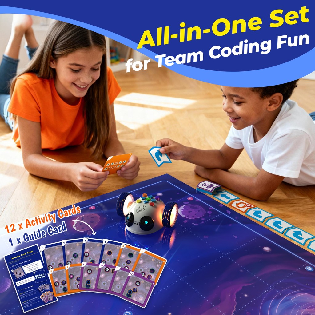 Apitor Robot Wheels Set | STEM Building Toy Upgrade | Motorized Wheels for DIY Robots (Kids 6+)