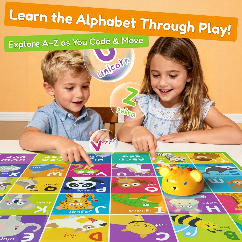 Apitor Bear Robot STEM Toy | Creative Building & Coding Robot Kit for Kids (6+ Years)