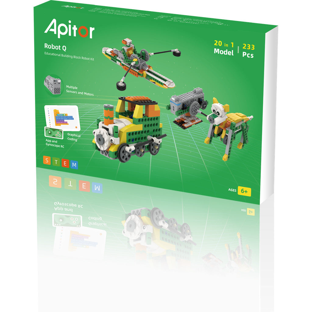 Apitor Robot Q Smart STEM Building Set | Logical Thinking & Coding Toy for Children