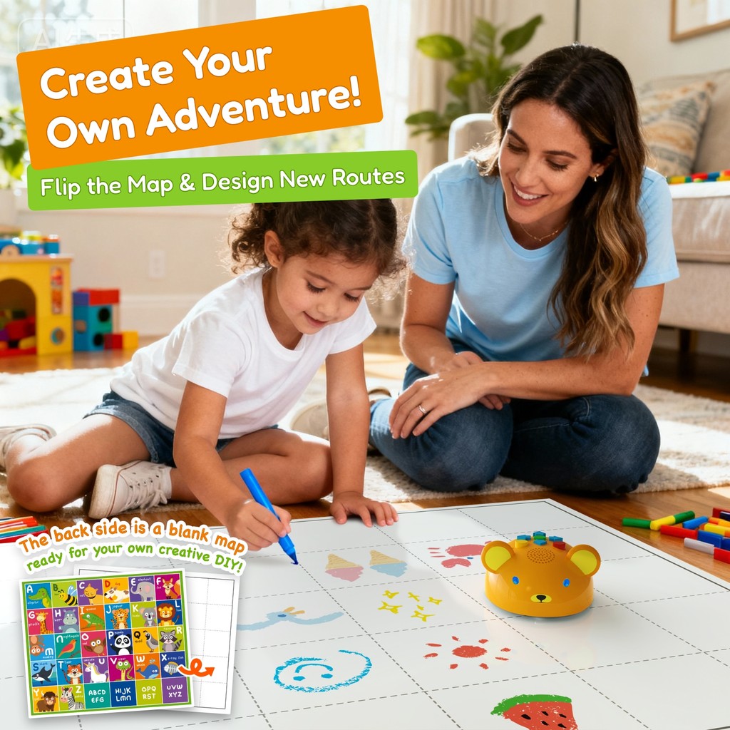 Apitor Bear Robot STEM Toy | Creative Building & Coding Robot Kit for Kids (6+ Years)