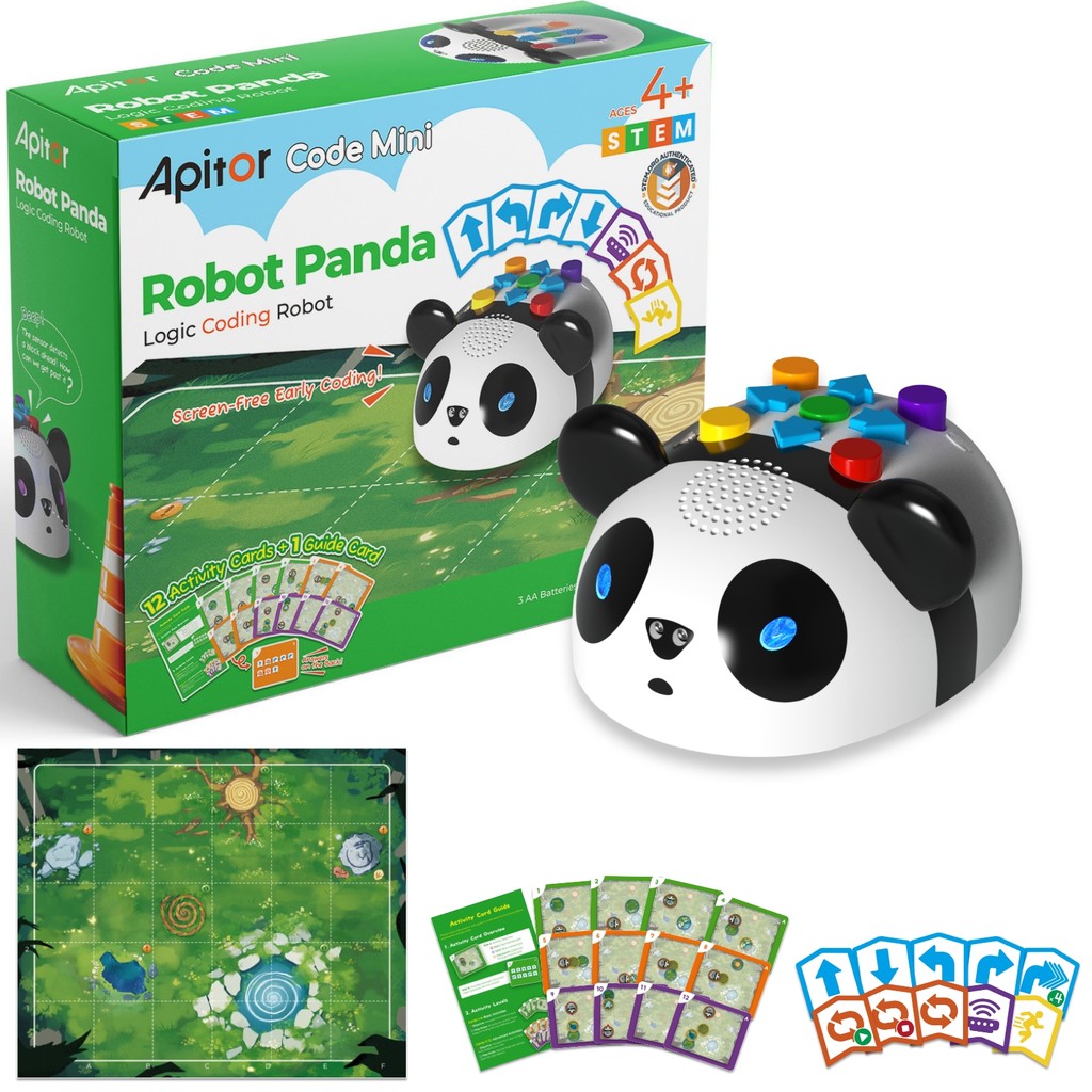 APITOR Panda STEM – Button-Controlled Coding Robot (NO APP)