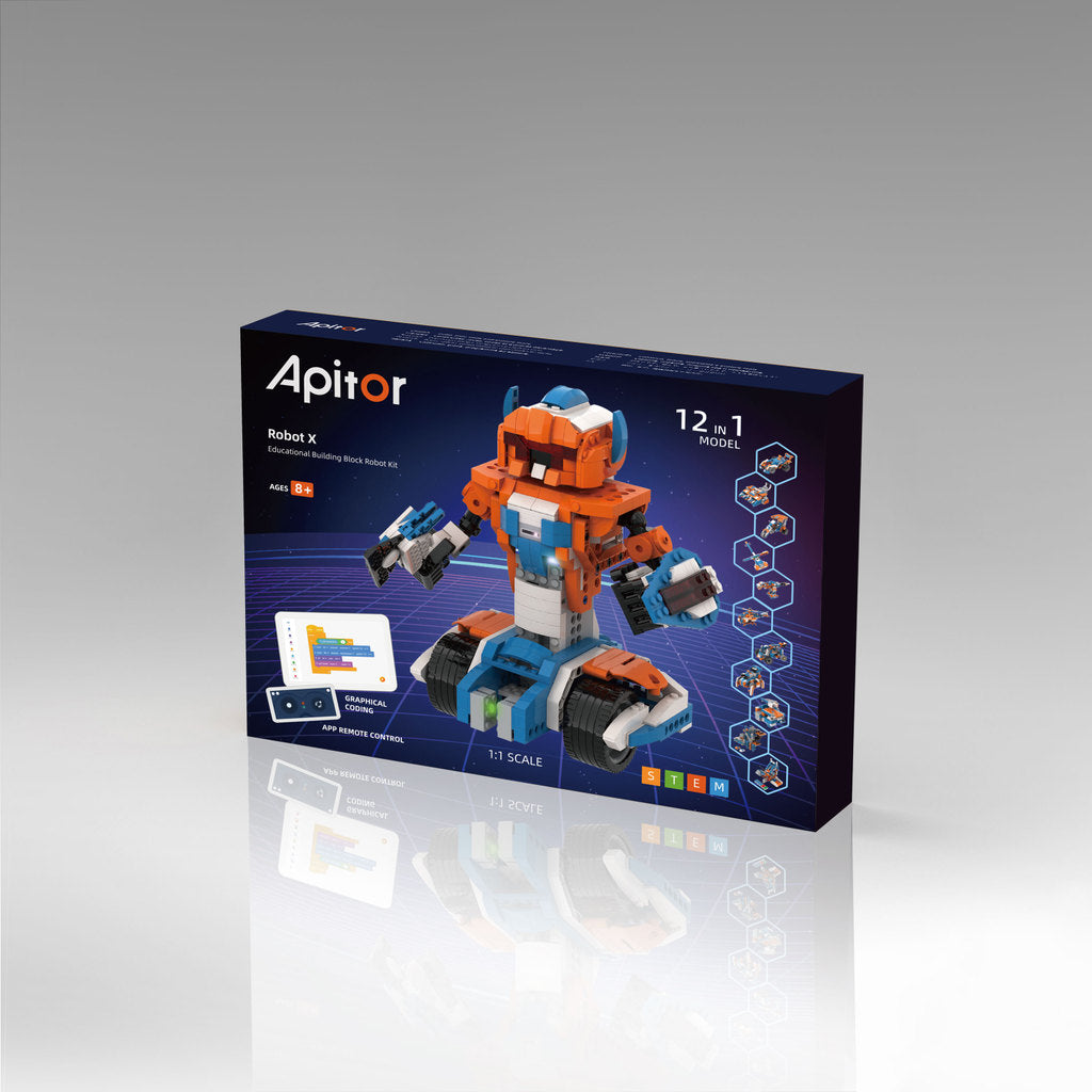 Apitor Robot X Ultimate STEM Robot Kit | Smart DIY Coding Robot for Kids (Top Model)
