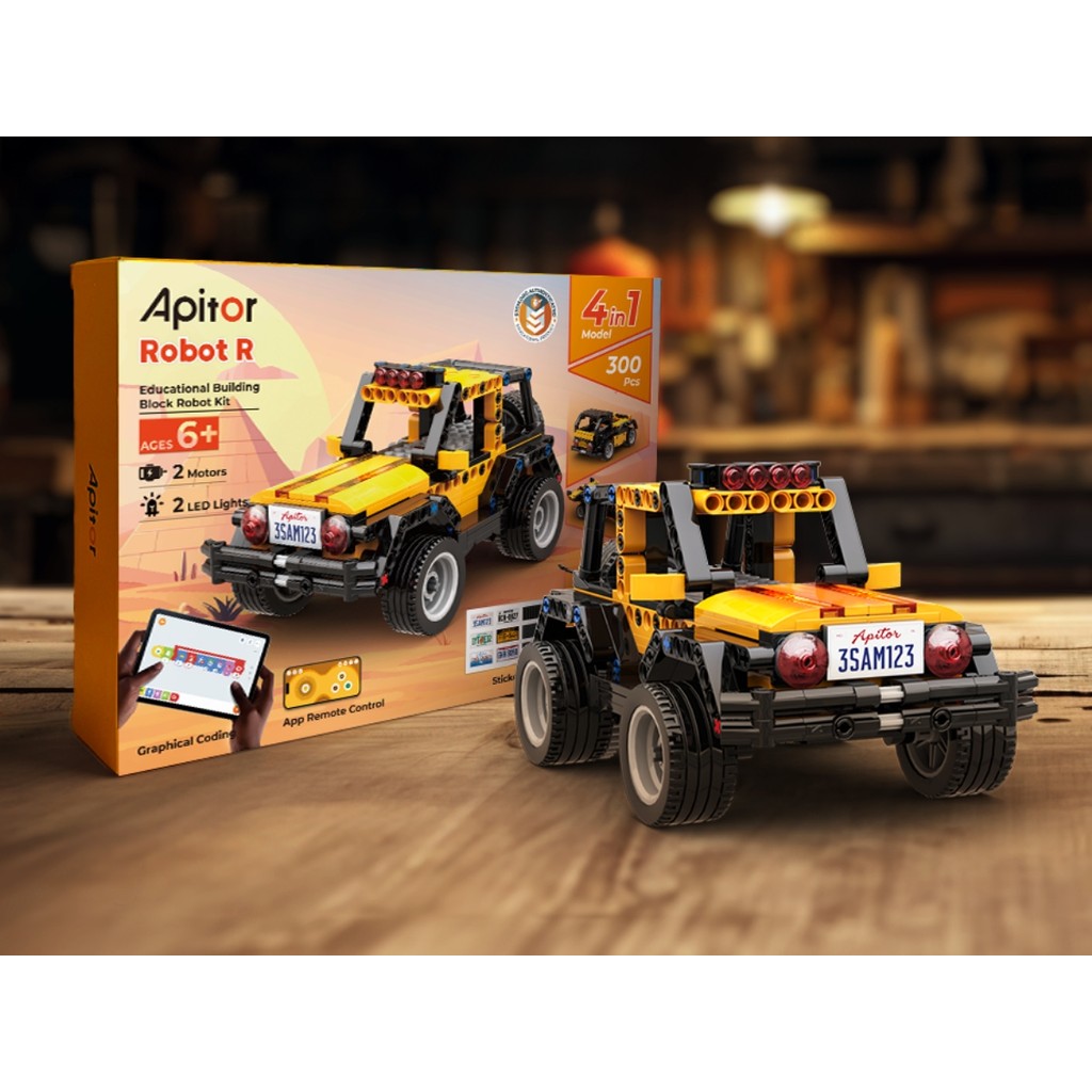 Apitor Robot R STEM Learning Kit | Creative Construction & Coding Robot Toy